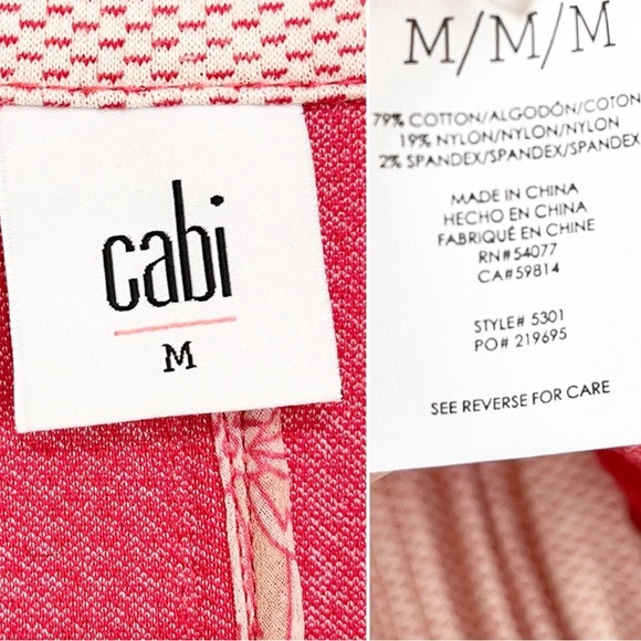 CAbi #5301 Amelia Jacket Soft Spring Button Blazer Strawberry Print Medium - Picture 7 of 7